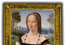 Portrait einer Dame mit einem Kaninchen