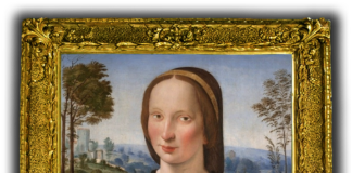 Portrait einer Dame mit einem Kaninchen