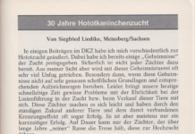 30 Jahre Hototkaninchenzucht